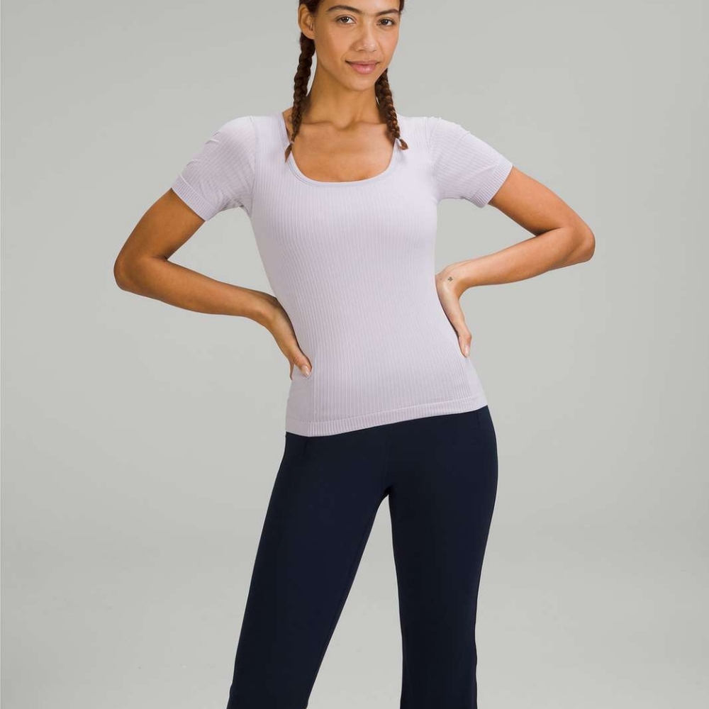 Lululemon Ebb to Street Short Sleeve Shirt Faint Lavender